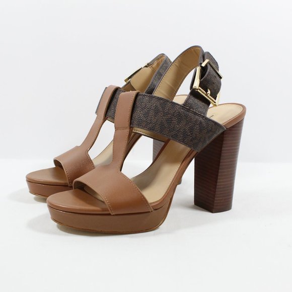Becker burnished discount leather platform sandal